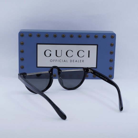 Gucci GG1368S 001 Oval Sunglasses - Black/Grey Mirror - Lowest Price! main image 9